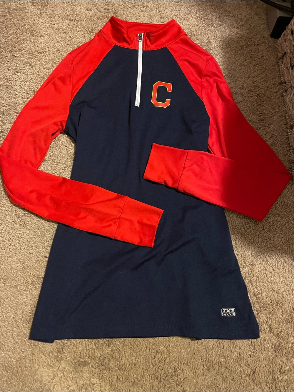 Unworn NWOT Cleveland Indians Guardians MLB baseball long sleeve quarter zip